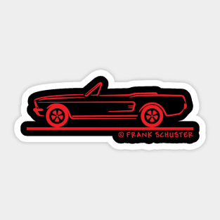 1968 Mustang Convertible Roadster Sticker